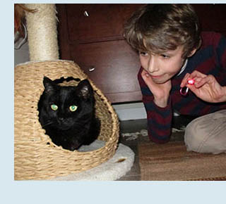 Photo of Sam with Biko.